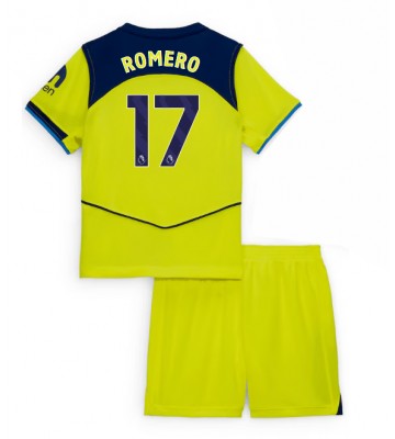Tottenham Hotspur Cristian Romero #17 Tredjetrøje Børn 2025-26 Kortærmet (+ Korte bukser)
